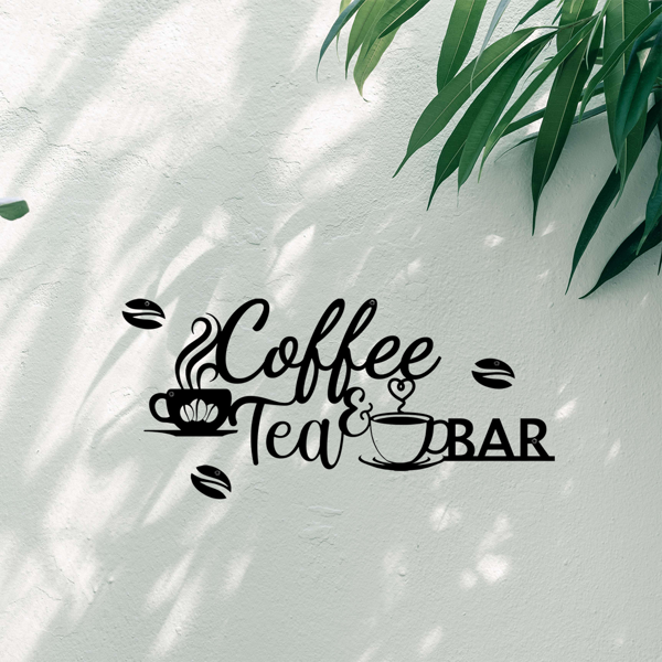 复古金属咖啡吧招牌，乡村风格墙面悬挂设计，适配厨房、咖啡馆、浴室、门廊。可作农家风家居装饰、咖啡店标识，也能当万圣节及乔迁礼物，兼顾温馨房间等多场景装饰需求。（TikTok、temu下自提）-30