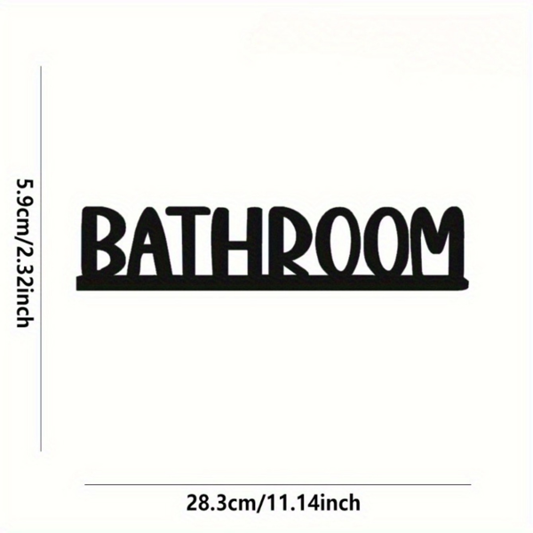 1 PC农村金属浴室招牌，手工锻铁字母数字装饰，农家乐门顶装饰，复古墙艺，婚礼客厅家居装饰，完美家居，客厅，甚至婚礼装饰。（TikTok、temu下自提）-3