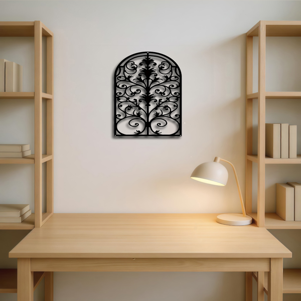 CIFbuy™ 精致金属窗框与拱形墙面装饰品 - 必备的标志性物件，具有哥特式大教堂风格与粗犷的巴洛克风格，非常适合客厅改造，是时尚的复古点缀，也是耐用的金属艺术品。（TikTok、temu下自提）-2