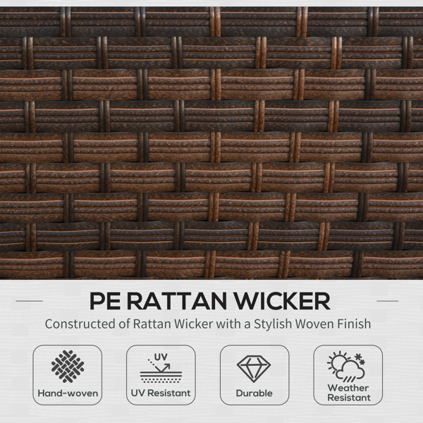 户外花园沙发套装 /藤编沙发（周末不发货）（ Amazon Shipping）（WalMart禁售）（不支持无理由退货）-4