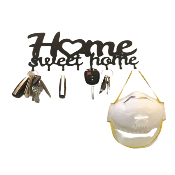 1个钥匙架用于墙壁，黑色钥匙架用于墙壁装饰，金属墙壁装饰用于办公室，走廊，入口通道，钥匙挂钩挂钥匙（TikTok、temu下自提）-5