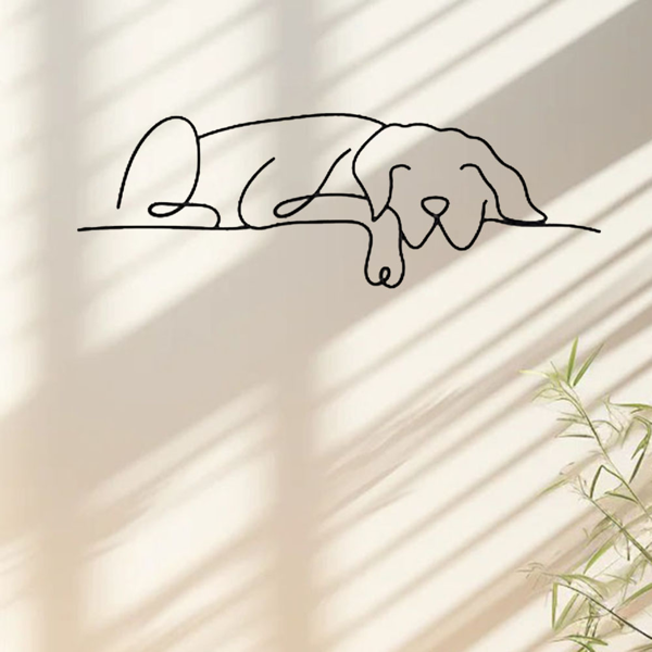 1 件极简主义金属狗墙面装饰品，融合吉特罗与波西米亚风格，适配客厅、卧室等多空间。兼具古典美学，可作万圣节装饰、新婚礼物与宠物爱好者礼品，满足多场景装饰需求。（TikTok、temu下自提）-9