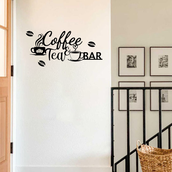 复古金属咖啡吧招牌，乡村风格墙面悬挂设计，适配厨房、咖啡馆、浴室、门廊。可作农家风家居装饰、咖啡店标识，也能当万圣节及乔迁礼物，兼顾温馨房间等多场景装饰需求。（TikTok、temu下自提）-21