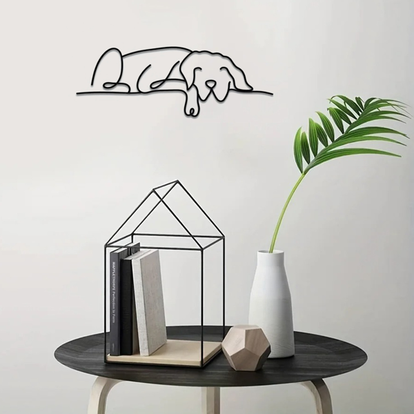 1 件极简主义金属狗墙面装饰品，融合吉特罗与波西米亚风格，适配客厅、卧室等多空间。兼具古典美学，可作万圣节装饰、新婚礼物与宠物爱好者礼品，满足多场景装饰需求。（TikTok、temu下自提）-25