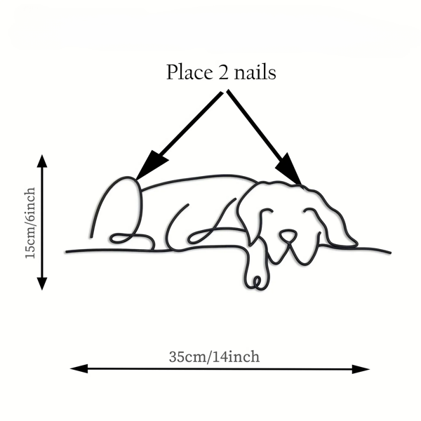 1 件极简主义金属狗墙面装饰品，融合吉特罗与波西米亚风格，适配客厅、卧室等多空间。兼具古典美学，可作万圣节装饰、新婚礼物与宠物爱好者礼品，满足多场景装饰需求。（TikTok、temu下自提）-11