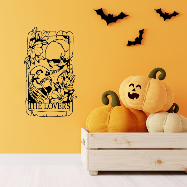 1 件精美的波西米亚金属哥特风格的骷髅情侣墙饰壁画，适用于室内、室外、家居、庭院、阳台装饰。万圣节装饰、家居装饰、卧室装饰、厨房装饰、墙面装饰、房屋装饰、房间装饰用品、客厅装饰。（TikTok、temu下自提）-30