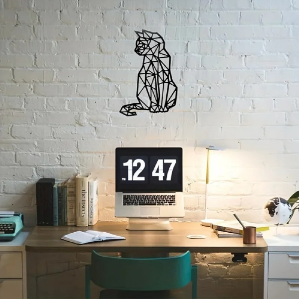 1PC手工动物金属墙面艺术，乡村铁艺内外装饰，异想天开的剪影设计，客厅、卧室、走廊，经久耐用的家居装饰（TikTok、temu下自提）-30