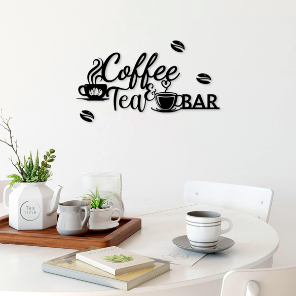 复古金属咖啡吧招牌，乡村风格墙面悬挂设计，适配厨房、咖啡馆、浴室、门廊。可作农家风家居装饰、咖啡店标识，也能当万圣节及乔迁礼物，兼顾温馨房间等多场景装饰需求。（TikTok、temu下自提）-11