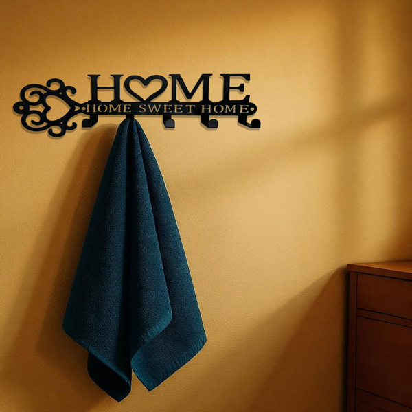 CIFbuy™ 安适家居壁挂钩套装 温暖金属衣架，带有可爱的心形设计，非常适合家庭入口处的钥匙收纳盒，可作为装饰性壁挂式储物挂钩，适用于客厅、卧室装饰，还有墙面艺术品、壁挂雕塑等用途。（TikTok、temu下自提）-1