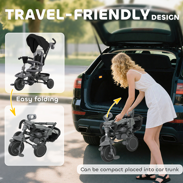 带可调节靠背的儿童三轮车-2