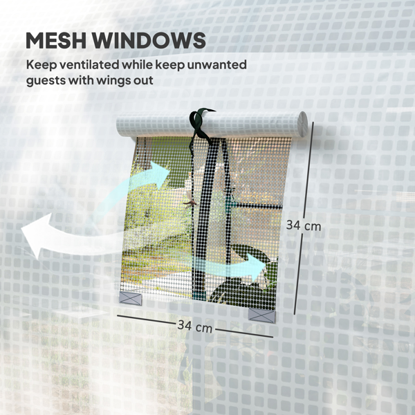 聚碳酸酯温室，带可调节屋顶通风口的步入式温室-2