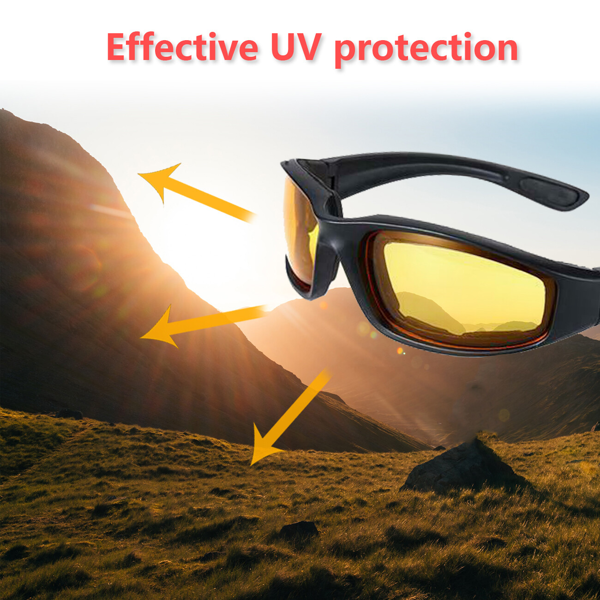 3副户外运动摩托车/自行车/骑行眼镜抗风护眼男女适用运动护目镜自行车眼镜太阳镜3色 灰色/透明/黄色(TK/TMEU下自提)-9