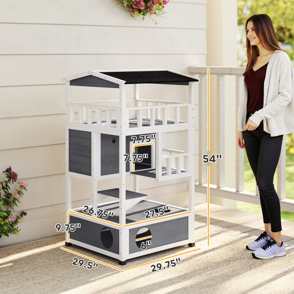 猫舍/木制猫屋/猫爬塔/猫树(周末不发货)-4