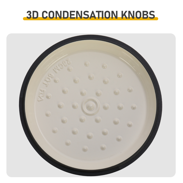 铸铁 6QT 烹饪锅具 纯黑色 含两个硅胶手套 珐琅锅-3