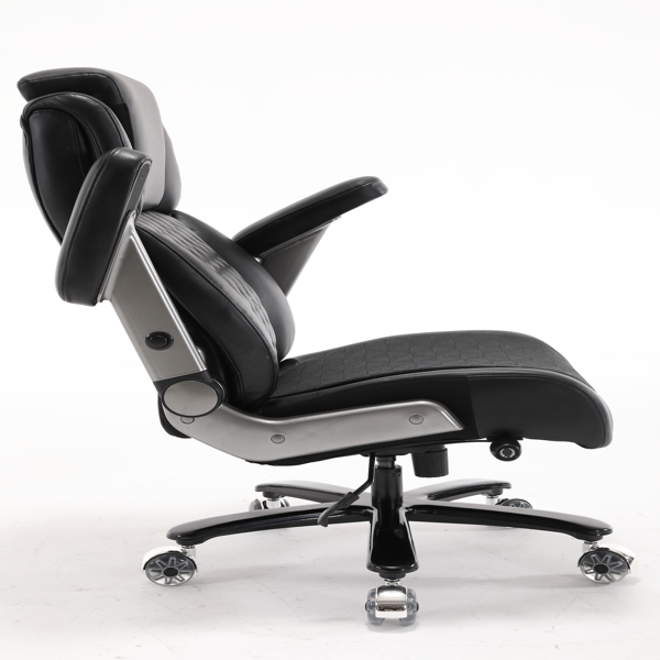 500磅又大又高的办公椅符合人体工程学的网状座椅办公椅，带可调节腰部支撑、升降头枕、3D翻转臂和大型橡胶脚轮，成人高靠背行政电脑椅-11