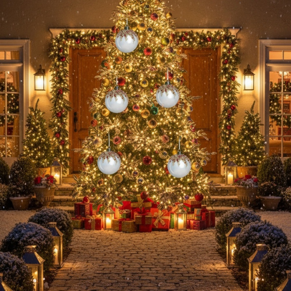 6件套3.9英寸圣诞球装饰品圣诞树派对玻璃节日装饰品悬挂圣诞球FBA发货-11