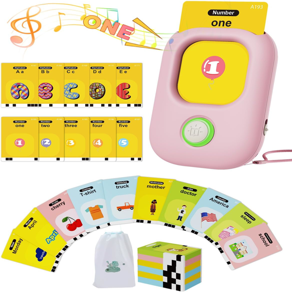 （TEMU&TK仅支持自提) 儿童插卡早教学习机，英文单词有声识字启蒙卡片机-7