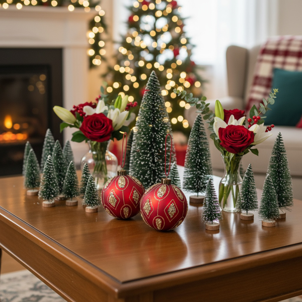 4件套4.7英寸圣诞玻璃球装饰品用于圣诞树悬挂派对用品节日装饰FBA发货-5