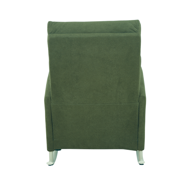 金属腿绒面布艺摇椅，配侧边储物袋——现代舒适与实用兼备-10