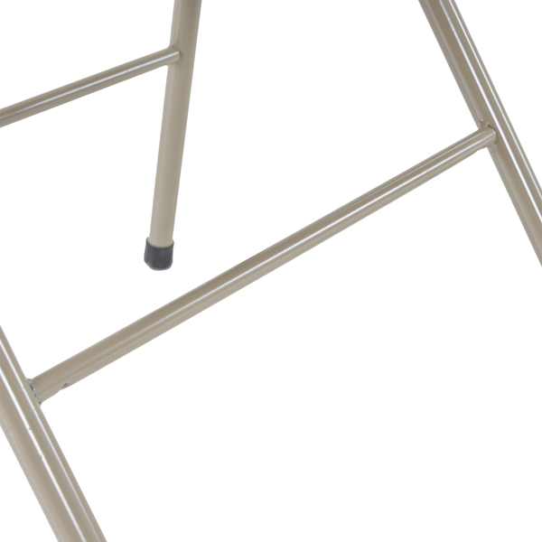 6pcs 简易皮革 PVC 钢管 浅棕色 软包折叠椅 40*45*78cm-2