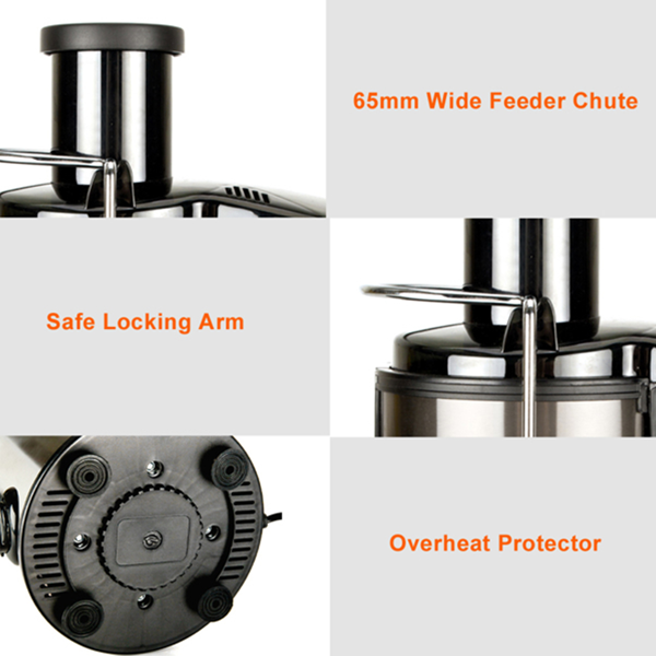 800W家用多功能电动榨汁机，配备3英寸进料口，可处理整颗水果和蔬菜，离心式榨汁机配30盎司榨汁杯，不含BPA，易于清洁。-12