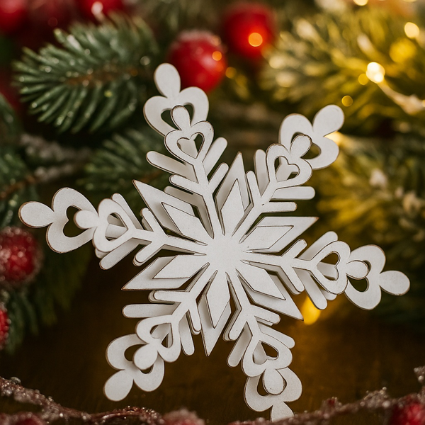 6件套铁质雪花圣诞节装饰品装饰圣诞树圣诞派对挂件套装FBA发货-8