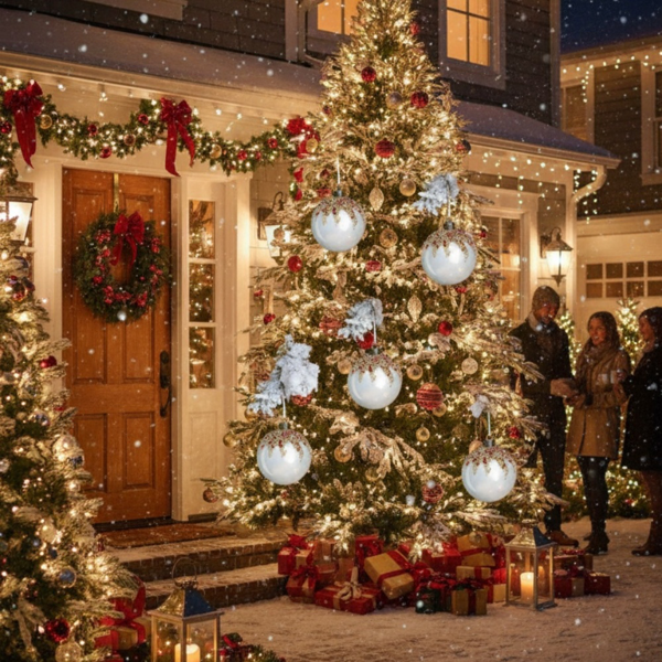 6件套3.9英寸圣诞球装饰品圣诞树派对玻璃节日装饰品悬挂圣诞球FBA发货-14