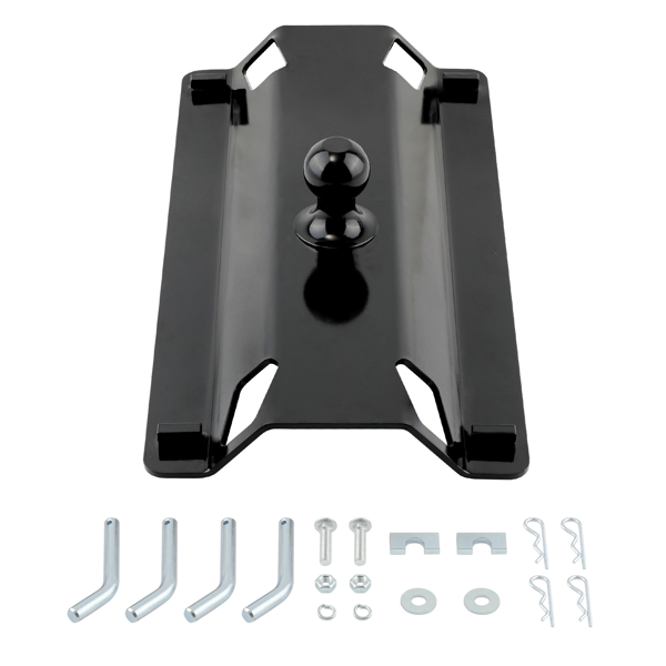 第五轮鹅颈式拖车挂钩适配板，适用于皮卡车，承重25000磅-1
