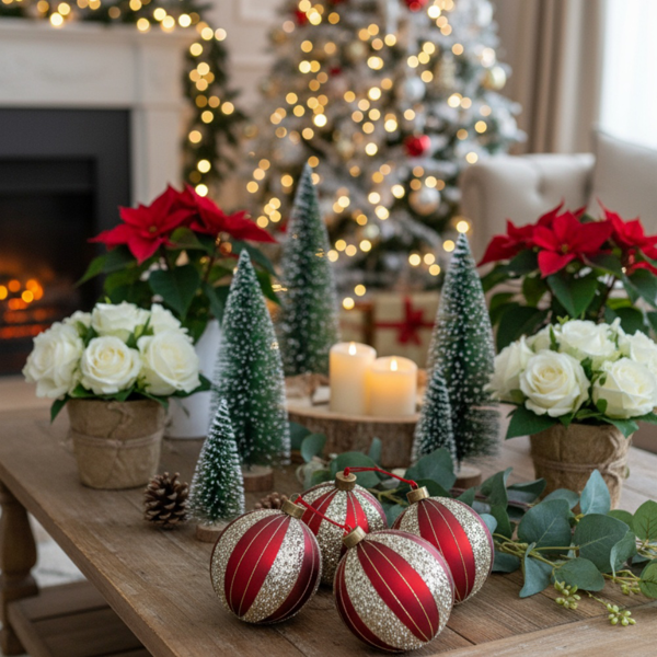 4件套4.7英寸圣诞玻璃球装饰品节日树悬挂装饰品派对装饰用品FBA发货-7