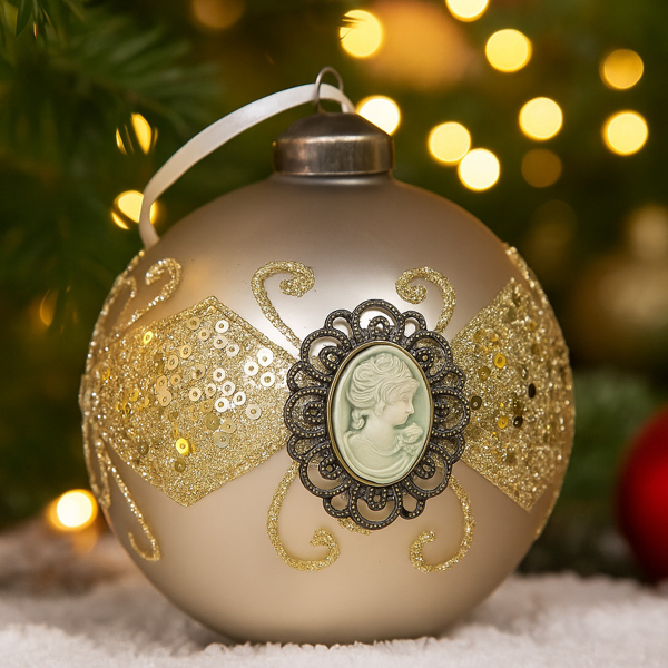 6件套圣诞球装饰品3.9英寸圣诞树装饰玻璃挂球节日派对套装FBA发货-7