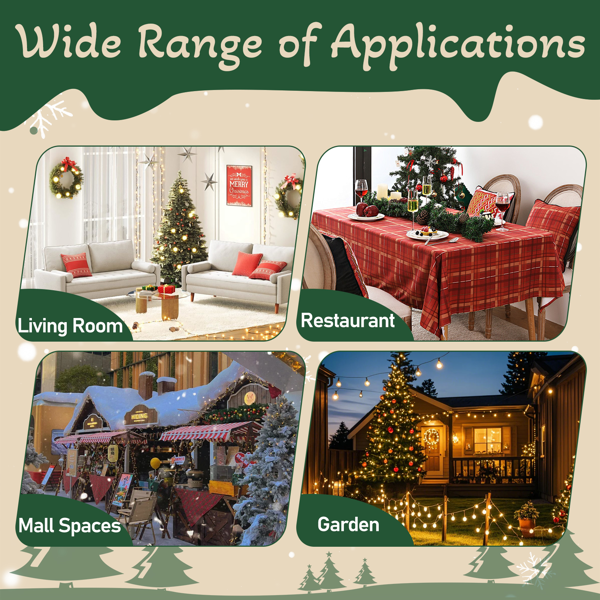 12in 红色 葱布 电动开盖圣诞老人礼物盒  60L暖白皮线灯 圣诞灯饰礼盒 24V 7.2W 英规-9