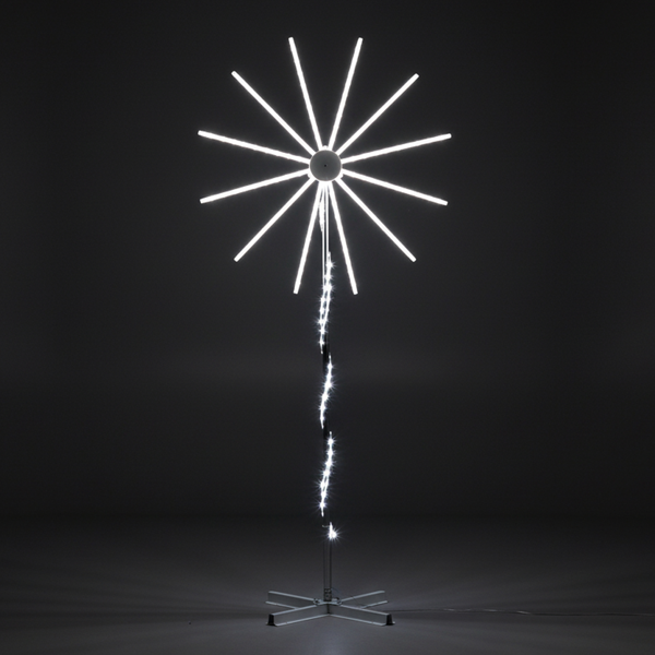 8.3ft 白色  风车 渐变烟花灯效 180皮线灯RGB 圣诞灯饰经典元素 30V 3.6W 美规-13