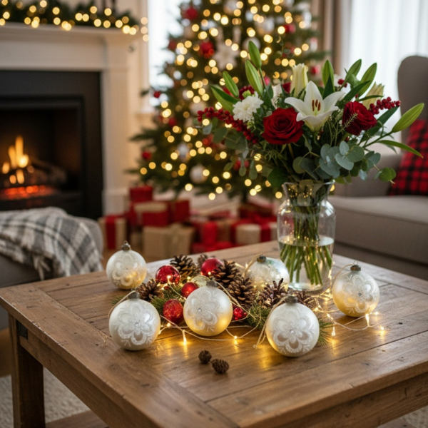 6件套玻璃圣诞球装饰品3.9英寸树挂装饰节日派对套装FBA发货-11