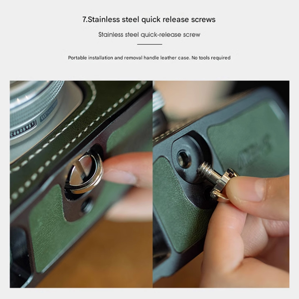 真皮手工相机手柄包，适用于奥林巴斯 OM SYSTEM OMVt（咖啡色）-4