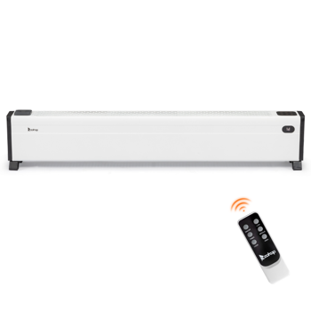 美规 NTJX-T250FR 120V 1500W 取暖器 白色 塑料 48寸踢脚线/PTC/可调温/定时/带显示/可加湿/带遥控器