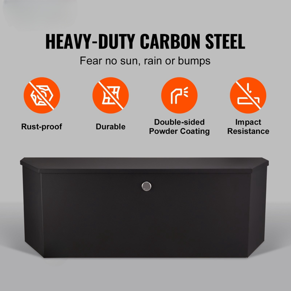 36英寸重型钢制拖车舌工具箱，带锁和钥匙，12英寸x12英寸实用储物箱，用于存放皮卡车底座、房车拖车和拖车舌（周末不发货，禁售亚马逊）-5