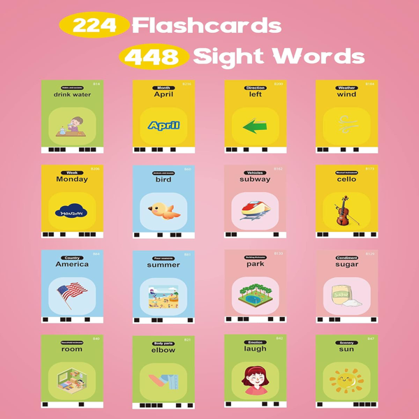 （TEMU&TK仅支持自提) 儿童插卡早教学习机，英文单词有声识字启蒙卡片机-4