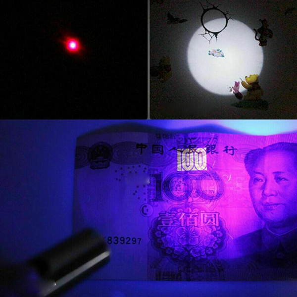 2支3合1 1mw USB可充电宠物玩具笔手电筒红色激光光束紫外灯3模式灯-12