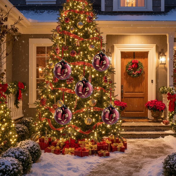 6件套圣诞玻璃球装饰品节日树派对悬挂装饰品圣诞装饰品FBA发货-11