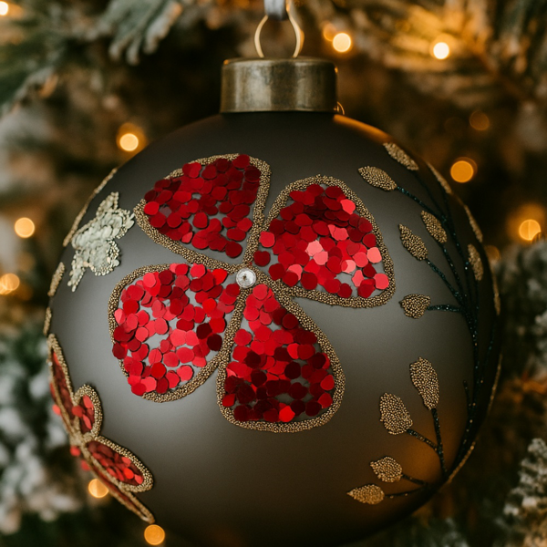 4件套4.7英寸圣诞玻璃球装饰品节日挂树装饰品，用于派对节日装饰FBA发货-6