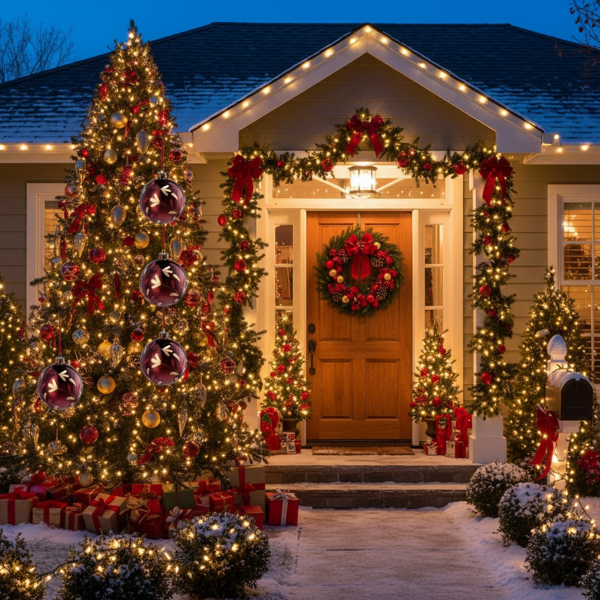 4件套4.7英寸圣诞玻璃球装饰品挂树装饰品闪亮的节日派对装饰品圣诞树装饰品FBA发货-9