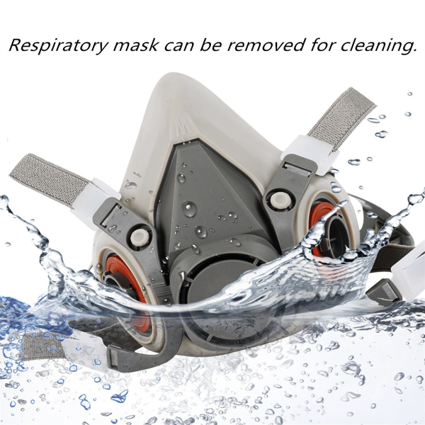 可重复使用的半面罩呼吸器口罩，适用于油漆、焊接、打磨操作时佩戴的面罩(各平台政策不同，链接已附相关资质，如无所需资质请勿上架)-6