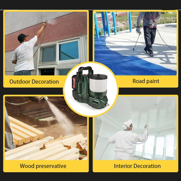 手持式高压喷漆机，适用于牧田 21V 电池-10