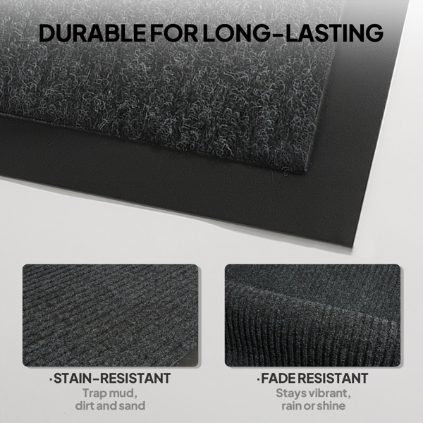 深灰色 pvc复合 1pc 商用地垫 入户用 90*150*0.7cm-3