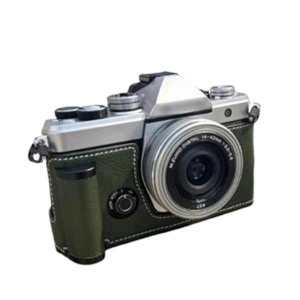 真皮手工相机手柄包，适用于奥林巴斯 OM SYSTEM OMVt（咖啡色）-8