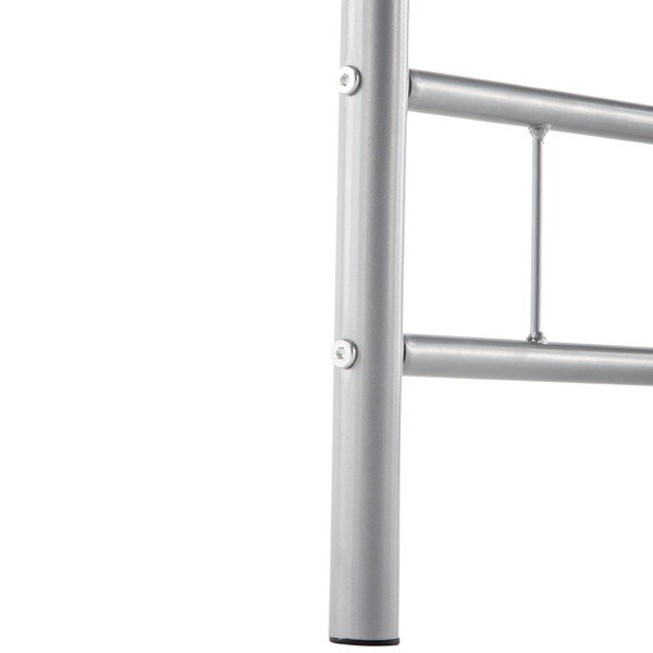 拆装 密度板 铁 黑色 银色烤漆 餐桌椅套装 1桌2椅 椭圆桌面-10