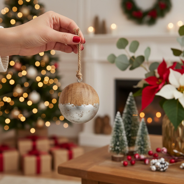 4件套圣诞挂球饰品木制圣诞树饰品节日派对装饰品圣诞树饰品FBA发货-9