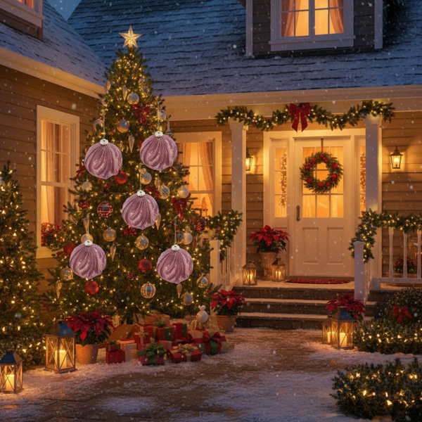 6PCS套3.9英寸圣诞球装饰品节日树派对装饰玻璃悬挂装饰品鲜艳的颜色散装易于悬挂FBA发货-12