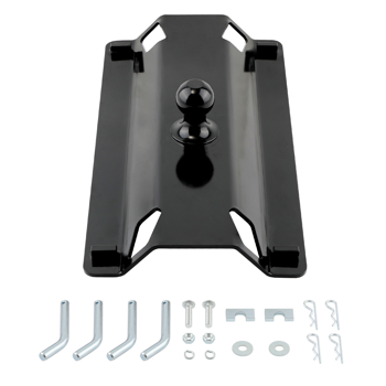 第五轮鹅颈式拖车挂钩适配板，适用于皮卡车，承重25000磅