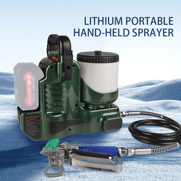 手持式高压喷漆机，适用于牧田 21V 电池-9